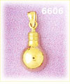 14K Gold Light Bulb Charm