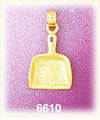 14K Gold 3D Dust Pan Charm