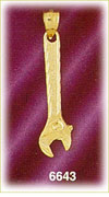 14K Gold Adjustable Wrench Charm