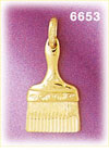 14K Gold Large Paint Brush Charm