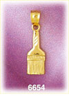 14K Gold Paint Brush Charm
