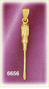 14K Gold 3D Flat Head Screwdriver Charm