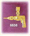 14K Gold 3D Electric Drill/Screwdriver Charm