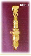 14K Gold Spark Plugs 3D Charm