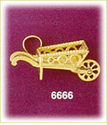 14K Gold Wheelbarrow 3D Gardening Charm