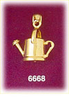 14K Gold 3D Watering Can Charm