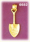 14K Gold 3D I Dig You The Most Gardening Shovel Charm