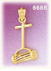 14K Gold Gardening Tiller Charm