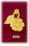 14K Gold Flower Charm