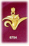 14K Gold Lily Charm