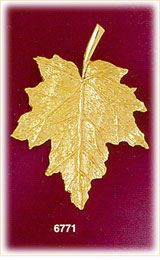 14K Gold Maple Leaf Charm