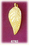 14K Gold Intricate Leaf Charm