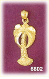 14K Gold Palm Tree Charm