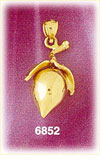 14K Gold 3D Mango Charm