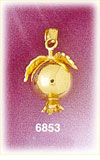 14K Gold 3D Pomegranate Charm