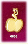 14K Gold Golden Delicious Apple Charm