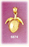 14K Gold 3D Passion Fruit Charm