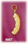 14K Gold 3D Hot Dog Charm