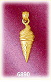14K Gold Ice Cream Sugar Cone Charm