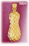 14K Gold Shelled Peanut Charm