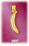 14K Gold 3D Banana Charm