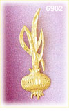 14K Gold Onion Charm