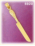 14K Gold Knife Charm