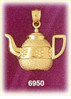 14K Gold Teakettle Charm