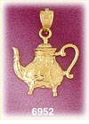 14K Gold Teapot Charm