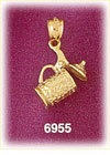 14K Gold Tea Sugar Bowl 3D Charm