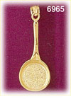 14K Gold 3D Frying Pan Charm