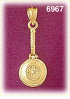 14K Gold 3D Cooking Pan W/Lid Charm