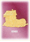 14K Gold Shoe House Charm