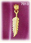 14Kt Gold Feather Charm
