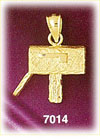 14K Gold Mailbox Charm