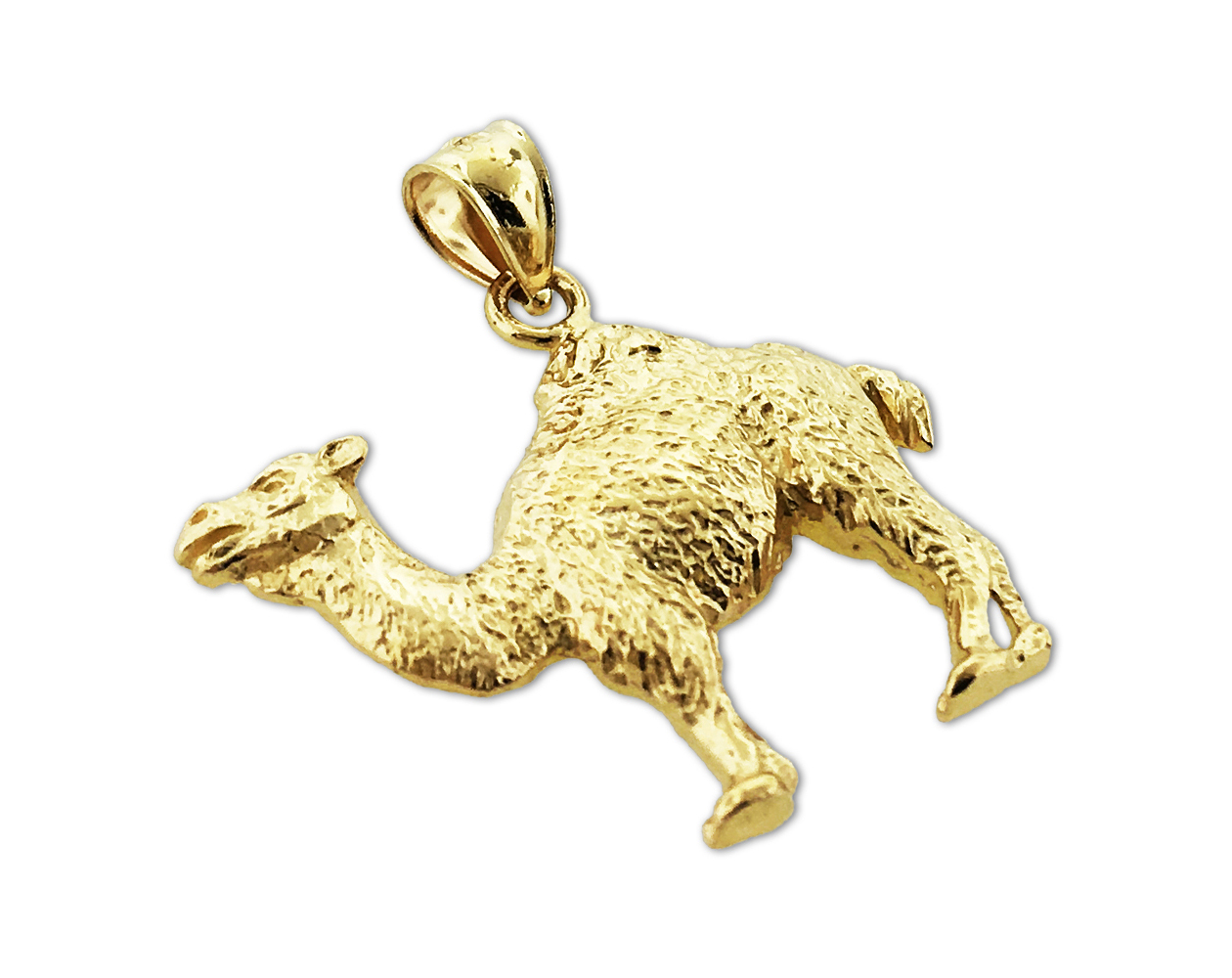 14K Gold Arabian Camel Charm Pendant