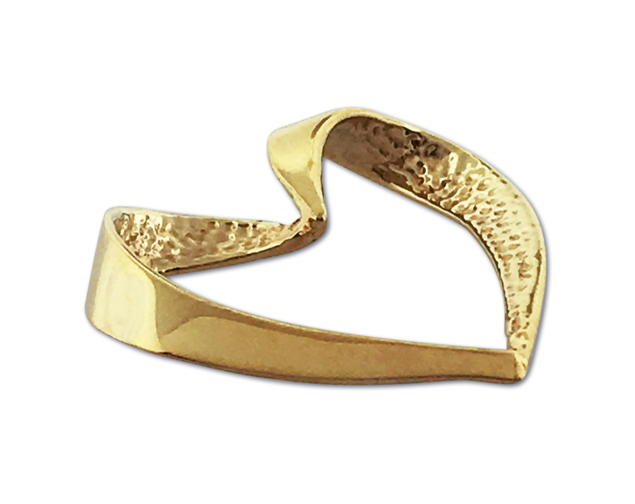 14K Gold Floating Heart Charm Pendant