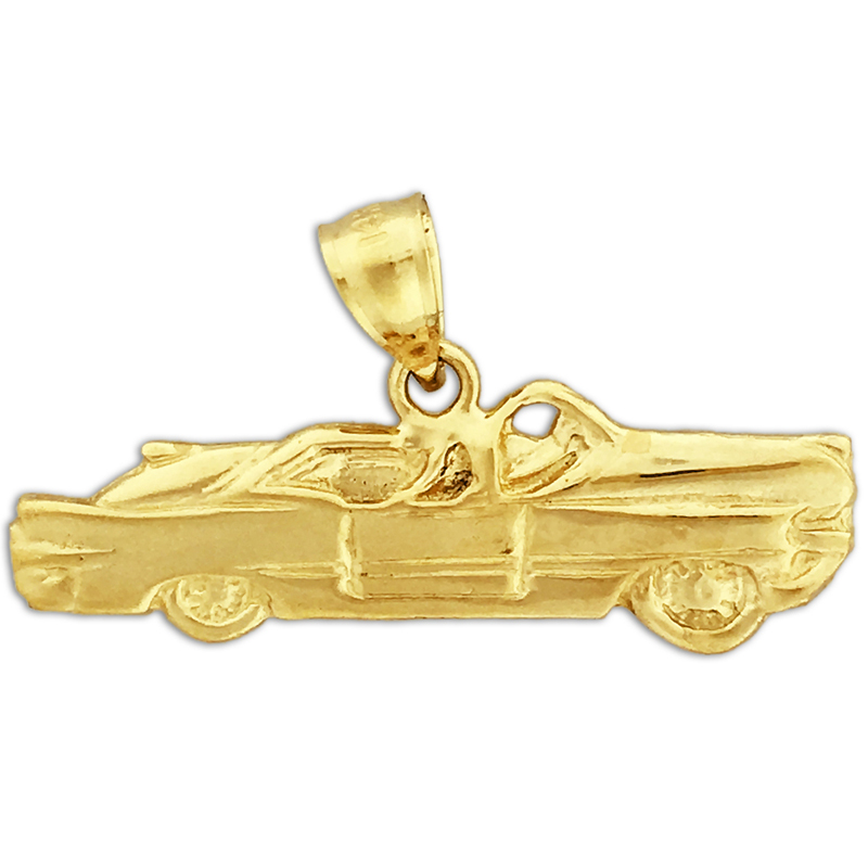 14K Gold Convertible Classic Car Pendant