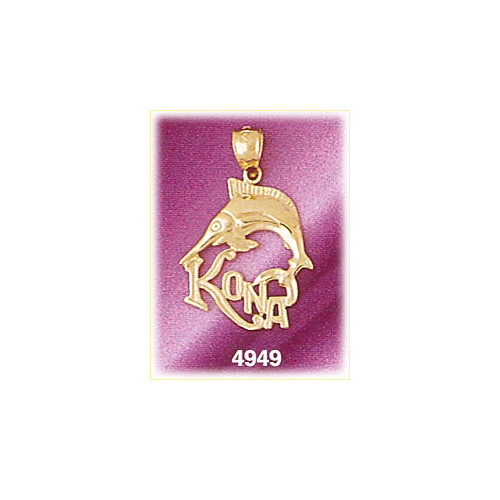 14K Gold Kona Hawaii Charm