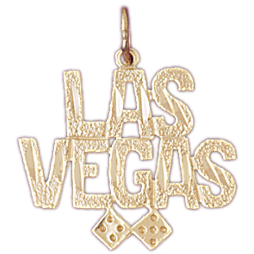 14K Gold Las Vegas Pendant