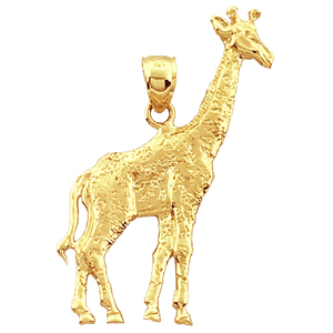 14K Gold 35MM Giraffe Pendant 14k gold 35mm giraffe pendant