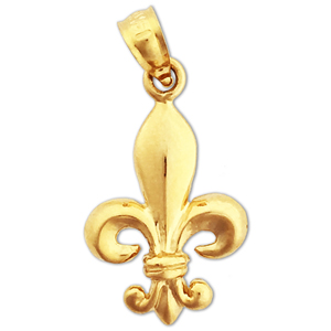14K Gold Fleur Des Lis Charm Pendant 14k gold fleur des lis charm pendant