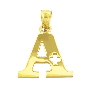 14K Gold A+ School Grade Charm 14k gold a+ school grade charm