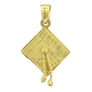 14K Gold 3D Graduation Cap with Tassel Charm 14k gold 3d graduation cap with tassel charm
