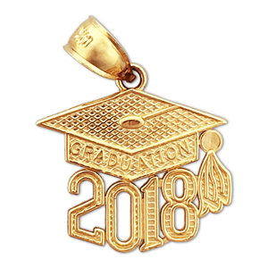14K Gold 2018 Graduation Cap Charm 14k gold 2018 graduation cap charm