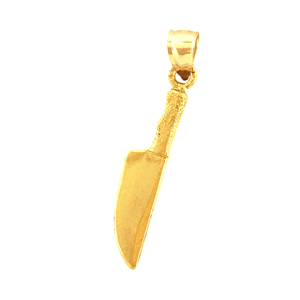 14K Gold 3D Chef Knife Charm 14k gold 3d chef knife charm