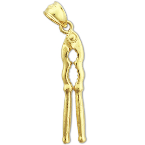 14K Gold 3D Lobster Cracker Charm 14k gold 3d lobster cracker charm