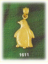 14K Gold Baby Penguin Charm