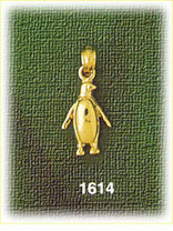 14K Gold Antarctic Penguin Charm