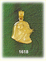 14K Gold Head Seal Charm
